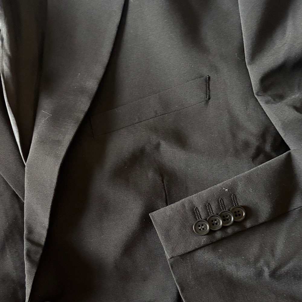 H&M SLIM FIT BLACK WOOL BLEND JACKET 46R - Picture 11 of 12